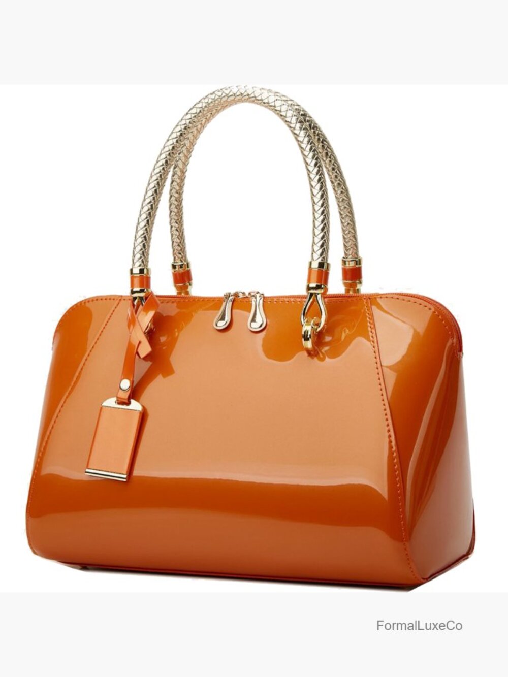 Patent Leather Satchel Handbag Tote Shoulder Bag Evening Purse - Picture 3 of 3